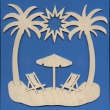 Fensterbild "Palmenstrand"